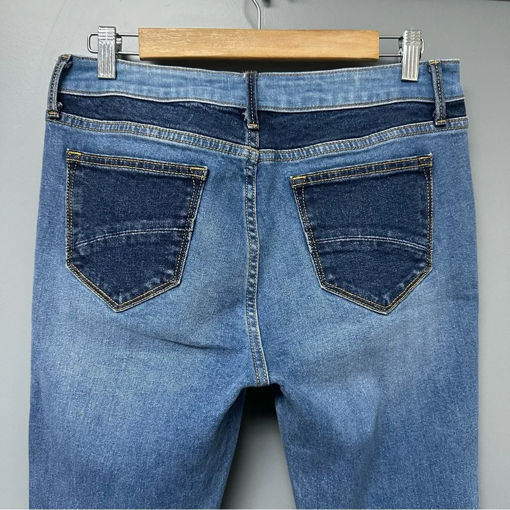 🔥SOLD🔥Driftwood Classic Fit Cleo Patchwork High Rise Flare Jeans Raw Hem - Picture 6 of 15
